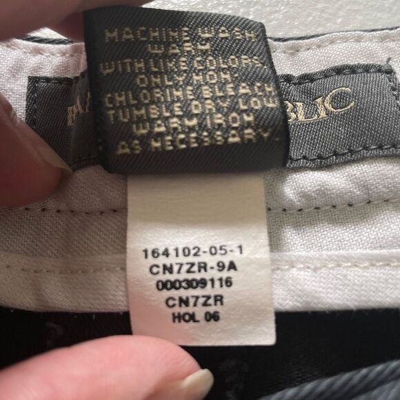 Banana Republic Men's Black Flat Front Cotton Chino Pants Size 36x30 - Picture 6 of 7